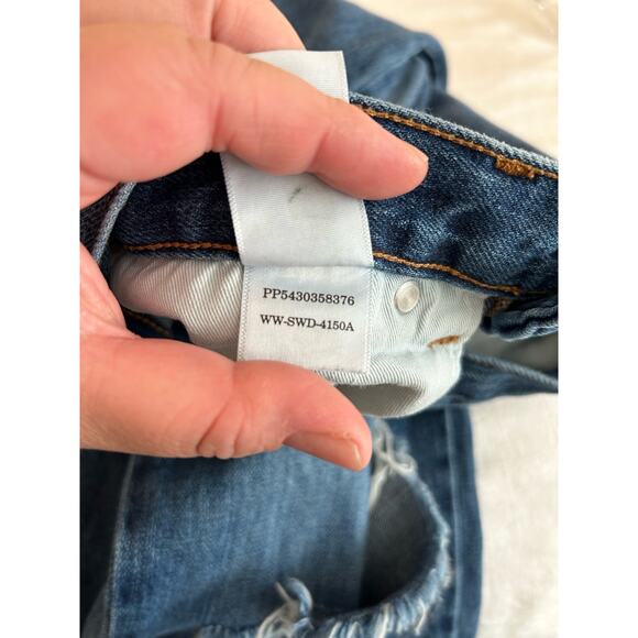 Everlane The Summer Jean Ripped Knees Size 27R High Rise Cropped Jeans - Picture 7 of 7
